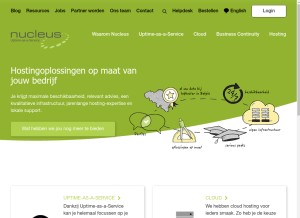 How nucleus.be looks like on a tablet such as an iPad.