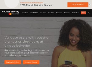 How nudatasecurity.com looks like on a tablet such as an iPad.