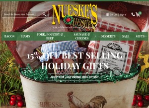 How nueskes.com looks like on a tablet such as an iPad.