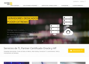 How nuestrosite.com looks like on a tablet such as an iPad.