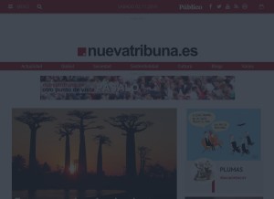 How nuevatribuna.es looks like on a tablet such as an iPad.