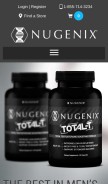 How nugenix.com looks like on a mobile device such as an iPhone.