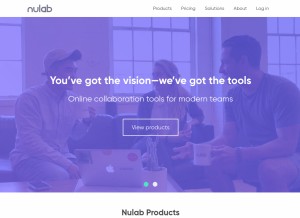 How nulab.com looks like on a tablet such as an iPad.