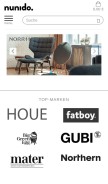 How nunido.de looks like on a mobile device such as an iPhone.