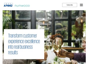 How nunwood.com looks like on a tablet such as an iPad.