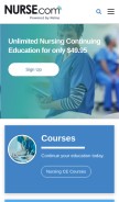 How nurse.com looks like on a mobile device such as an iPhone.