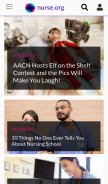 How nurse.org looks like on a mobile device such as an iPhone.