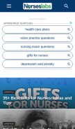 How nurseslabs.com looks like on a mobile device such as an iPhone.