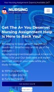 How nursingassignmenthelpers.co.uk looks like on a mobile device such as an iPhone.