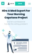 How nursingcapstone.net looks like on a mobile device such as an iPhone.