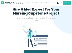 How nursingcapstone.net looks like on a tablet such as an iPad.