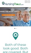 How nursinghomes.com looks like on a mobile device such as an iPhone.