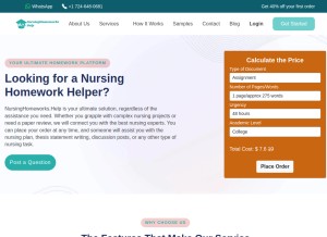 How nursinghomeworks.help looks like on a tablet such as an iPad.