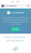 How nursingnetwork.com looks like on a mobile device such as an iPhone.