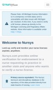 How nursys.com looks like on a mobile device such as an iPhone.