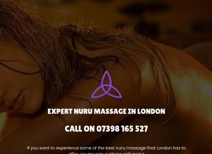 How nurumassageinlondon.com looks like on a tablet such as an iPad.