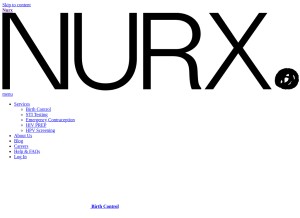 How nurx.com looks like on a tablet such as an iPad.