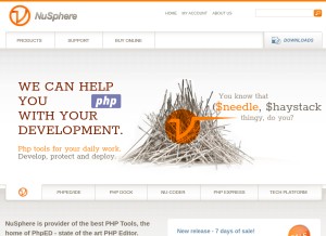 How nusphere.com looks like on a tablet such as an iPad.