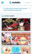 How nutaku.com looks like on a mobile device such as an iPhone.