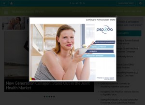 How nutraceuticalsworld.com looks like on a tablet such as an iPad.
