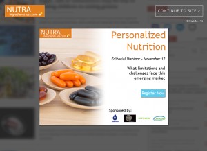 How nutraingredients-usa.com looks like on a tablet such as an iPad.