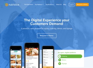 How nutrislice.com looks like on a tablet such as an iPad.