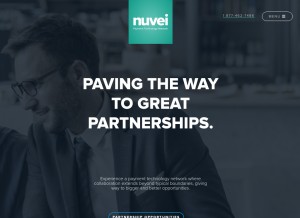 How nuvei.com looks like on a tablet such as an iPad.