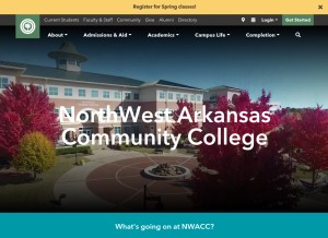How nwacc.edu looks like on a tablet such as an iPad.