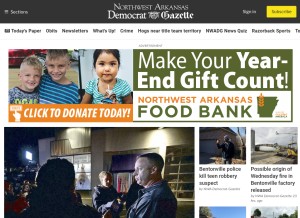 How nwaonline.com looks like on a tablet such as an iPad.
