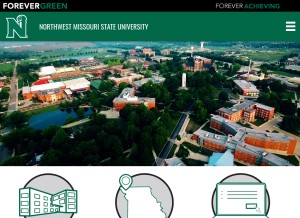 How nwmissouri.edu looks like on a tablet such as an iPad.