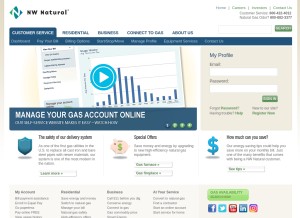How nwnatural.com looks like on a tablet such as an iPad.