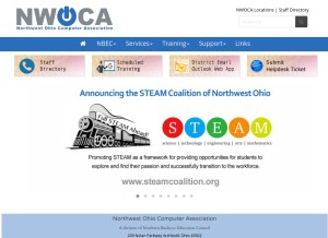 How nwoca.org looks like on a tablet such as an iPad.
