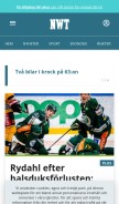 How nwt.se looks like on a mobile device such as an iPhone.
