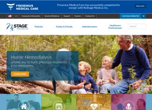 How nxstage.com looks like on a tablet such as an iPad.