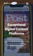 How nxtbookmedia.com looks like on a mobile device such as an iPhone.