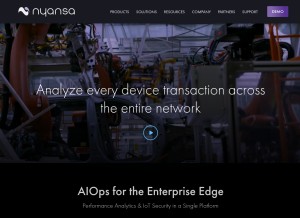 How nyansa.com looks like on a tablet such as an iPad.