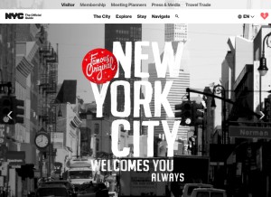 How nycgo.com looks like on a tablet such as an iPad.
