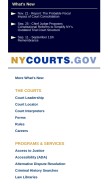 How nycourts.gov looks like on a mobile device such as an iPhone.