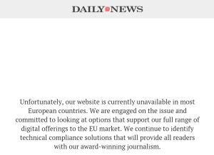 How nydailynews.com looks like on a tablet such as an iPad.