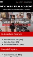How nyfa.edu looks like on a mobile device such as an iPhone.