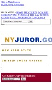How nyjuror.gov looks like on a mobile device such as an iPhone.