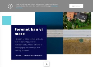 How nykredit.dk looks like on a tablet such as an iPad.