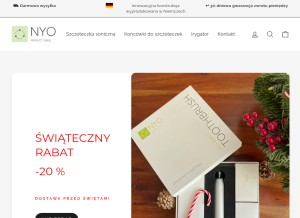 How nyo-shop.com looks like on a tablet such as an iPad.