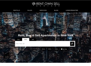 How nyrentownsell.com looks like on a tablet such as an iPad.