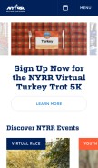 How nyrr.org looks like on a mobile device such as an iPhone.