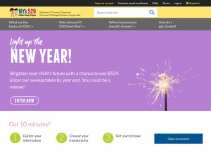 How nysaves.org looks like on a tablet such as an iPad.