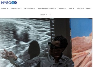 How nysora.com looks like on a tablet such as an iPad.