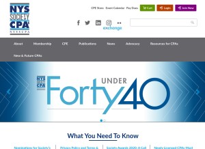 How nysscpa.org looks like on a tablet such as an iPad.