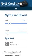 How nytt-kredittkort.com looks like on a mobile device such as an iPhone.