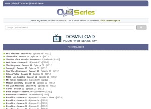 How o2tvseries.club looks like on a tablet such as an iPad.